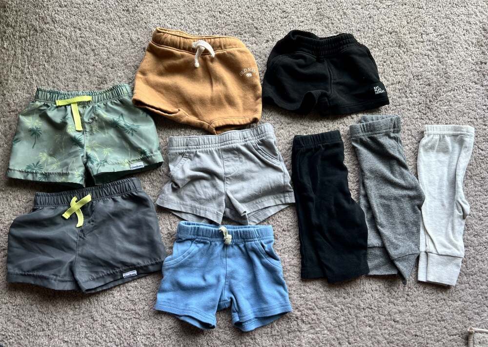 (#5).  8- Baby Boys Shorts and Pants Bundle Set Assorted Brands